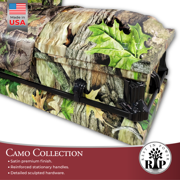 Rest In Power Camo Series Casket - Forest - Image 4