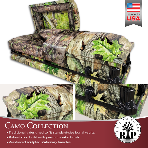 Green Camo Casket