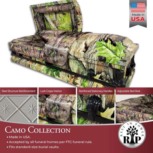 Green Camo Casket