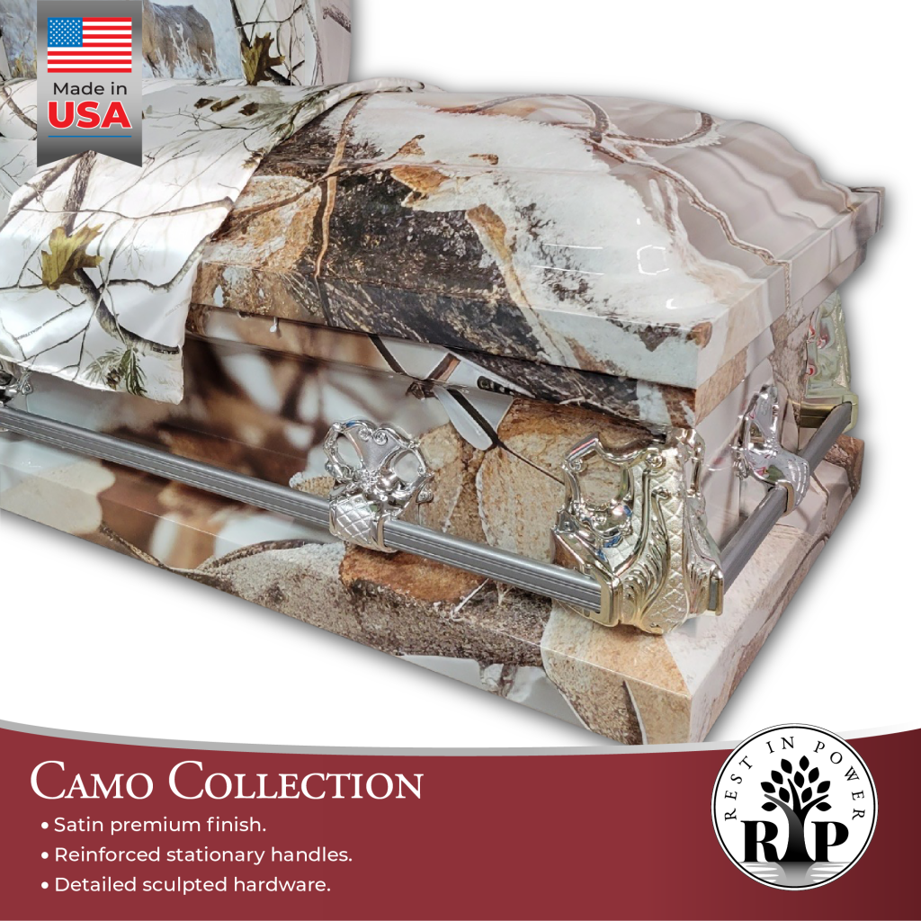 White Camo Casket