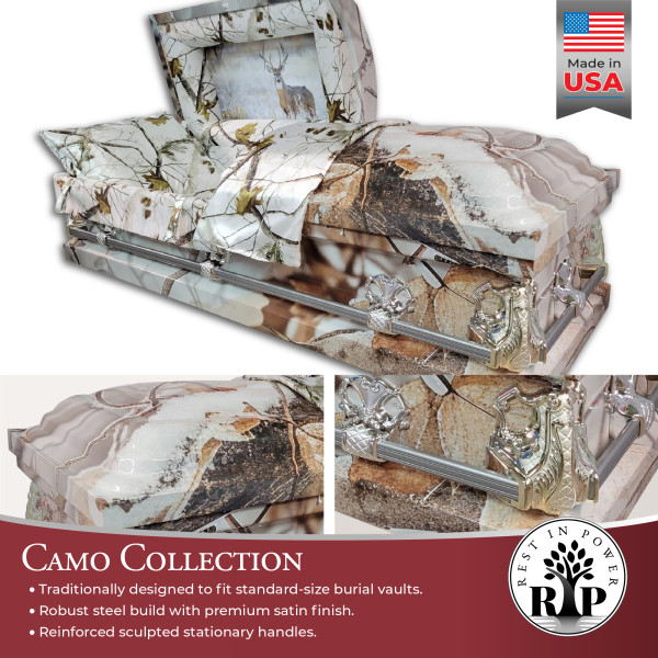 White Camo Casket