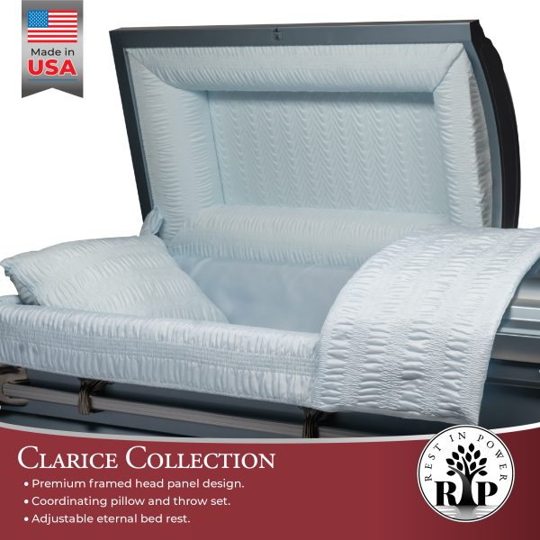 Rest In Power Clarice Series Casket - Blue - Image 2