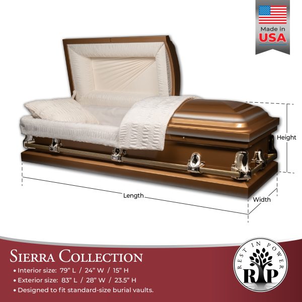 Rest In Power Sierra Series Casket - Gold - Image 3