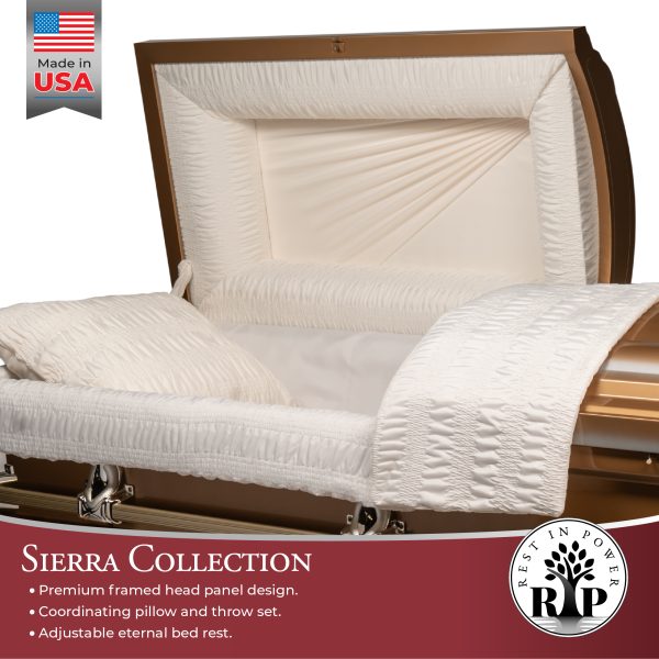 Rest In Power Sierra Series Casket - Gold - Image 2