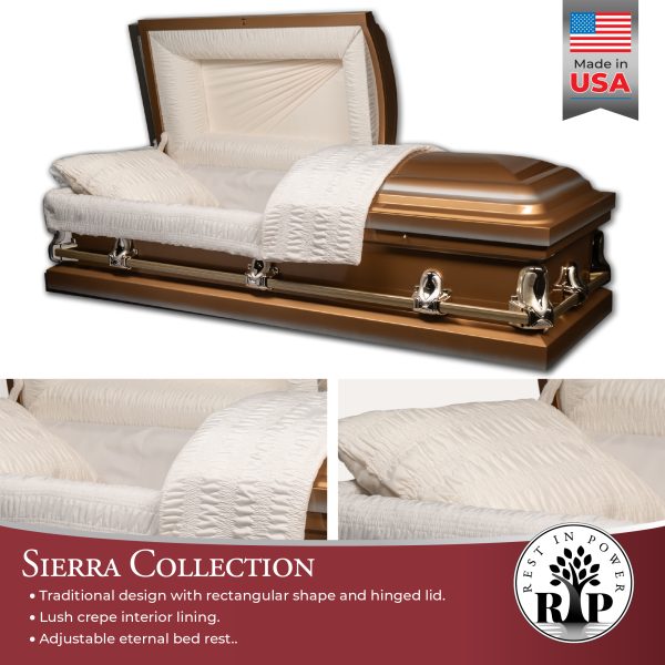 Rest In Power Sierra Series Casket - Gold - Image 5