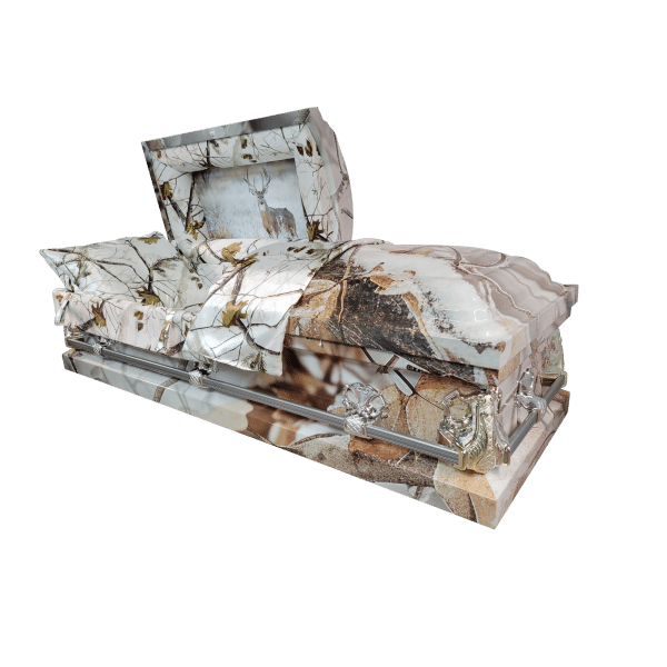 Rest In Power Camo Series Casket - Snow