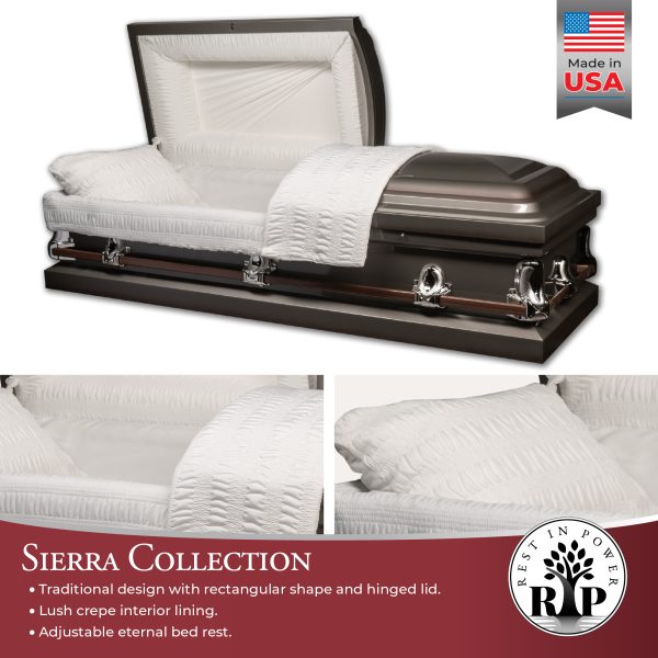 Rest In Power Sierra Series Casket - Silver - Image 5