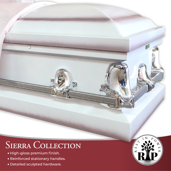 Rest In Power Sierra Series Casket - White - Image 4