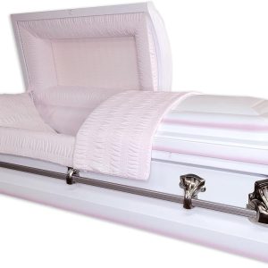 Rest In Power Clarice Series Casket - White Pink