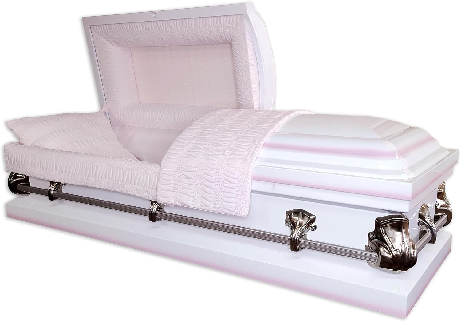 Rest In Power Clarice Series Casket – White Pink
